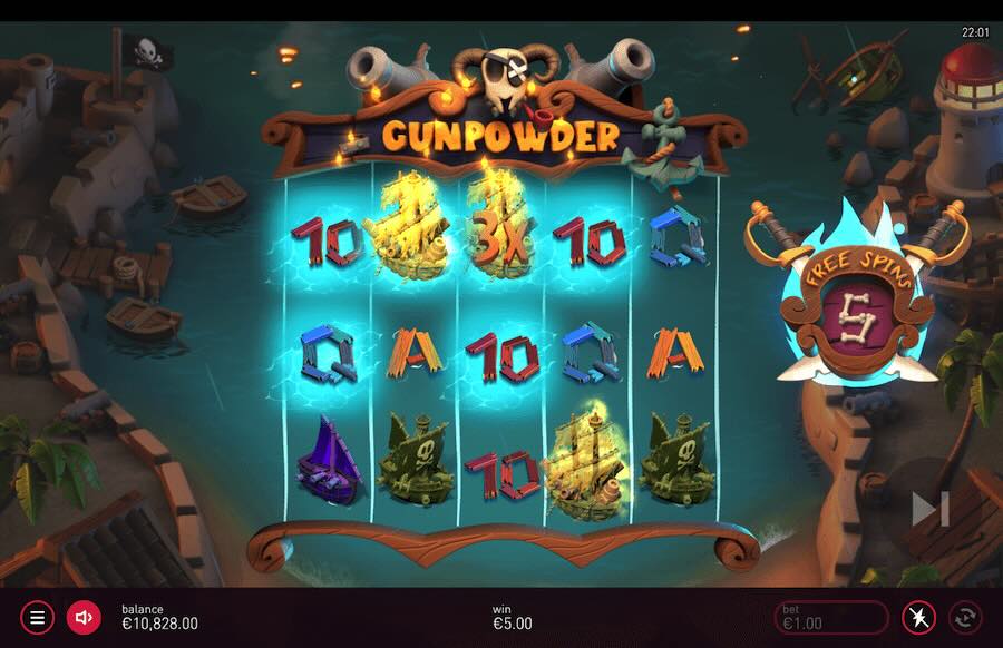 Gunpowder Slot Free Spins Feature 