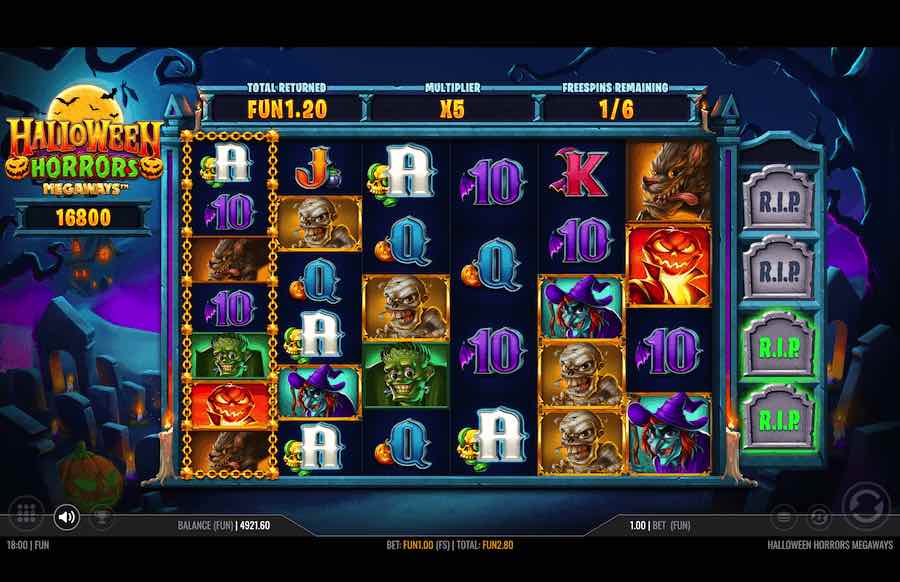 Halloween Horrors Megaways Free Spins Feature 