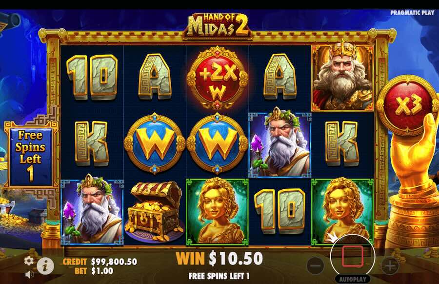 Hand Of Midas 2 Slot Free Spins Feature