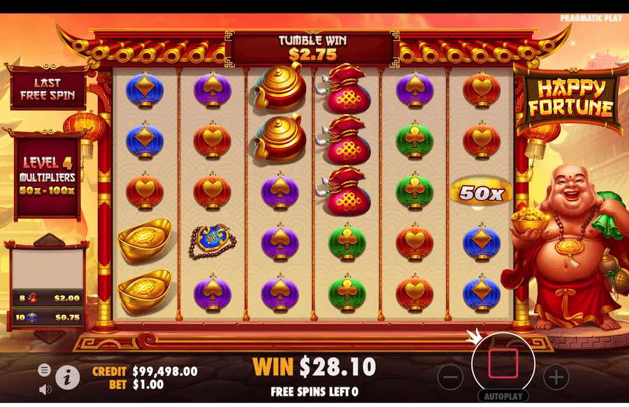 Happy Fortune Slot Free Spins Feature 