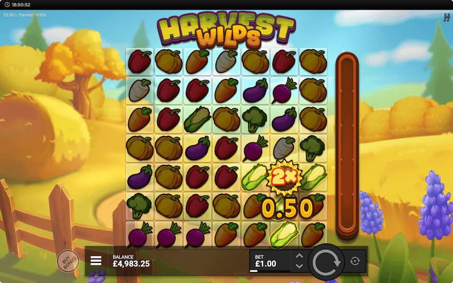 Play With 7 Reels, The Cluster Pays Engine, And Win Up To 10,000x Bet On Hacksaw Gaming's Harvest Wilds Online Slot