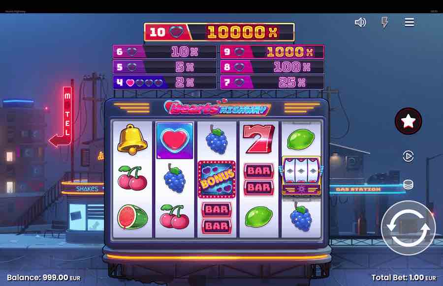 Hearts Highway Slot Base Game