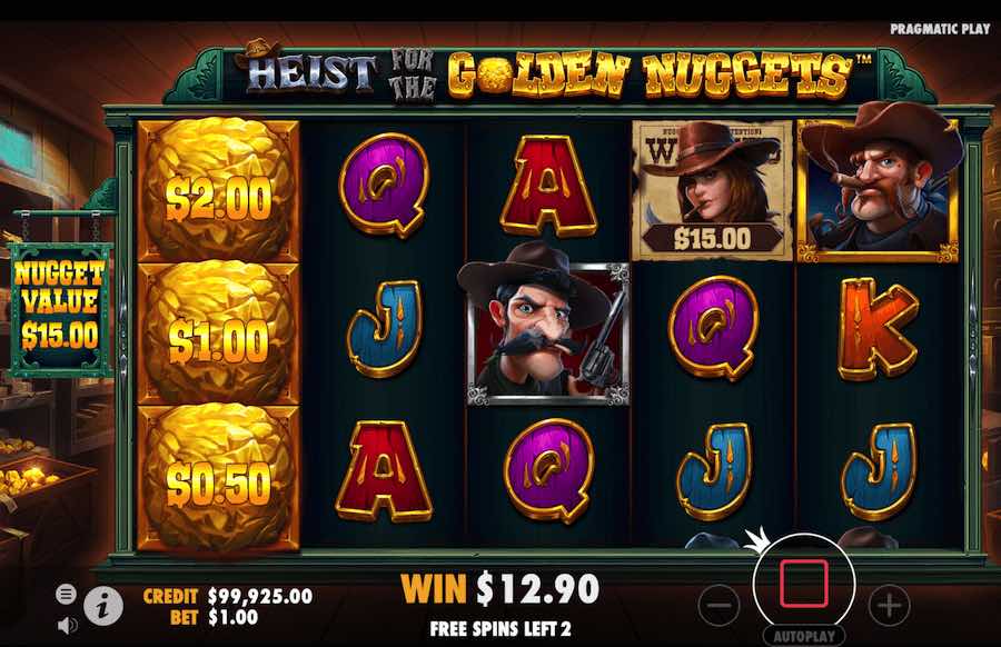 Heist For The Golden Nuggets Slot Free Spins Feature