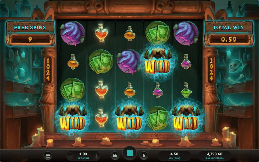 Play With Extended Reels When The Free Spins Feature Is Triggered On Hex Video Slot