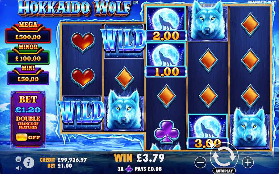 Trigger The Money Collect Feature In The Base Game On Hokkaido Wolf Slot