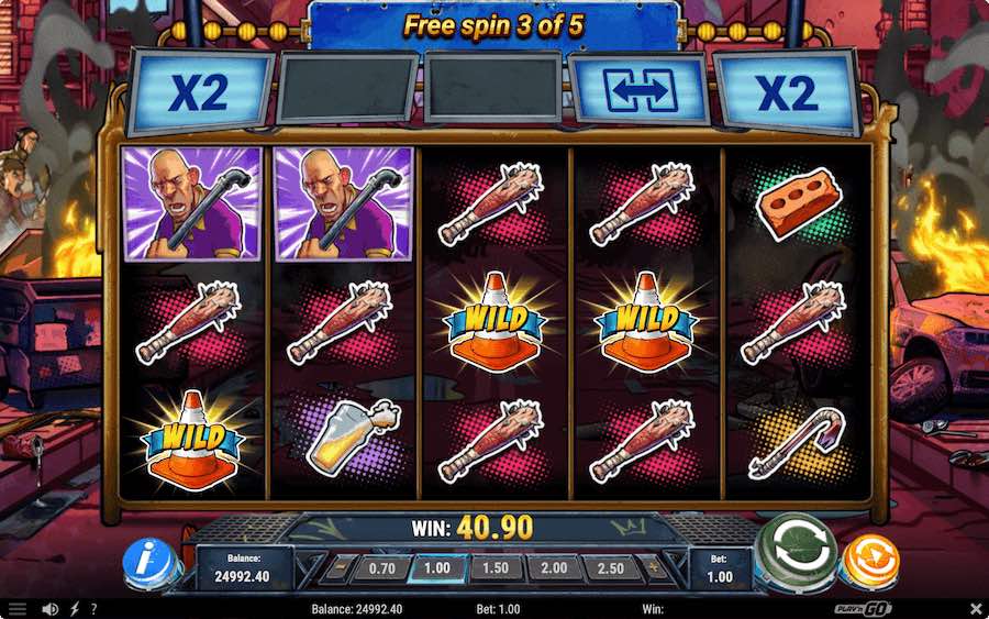 Choose From 3 Free Spin Features When You Trigger The Bonus Round On Hooligan Hustle Slot