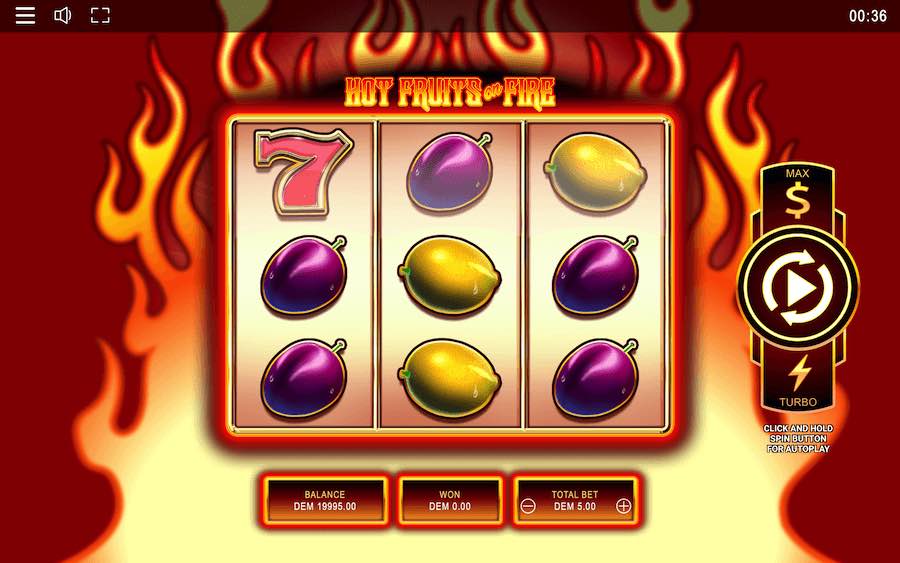 Play With 3 Reels, 5 Paylines, And Win A Maximum Of 80x Your Bet On Hot Fruits On Fire Online Slot From Game Provider Mancala Gaming