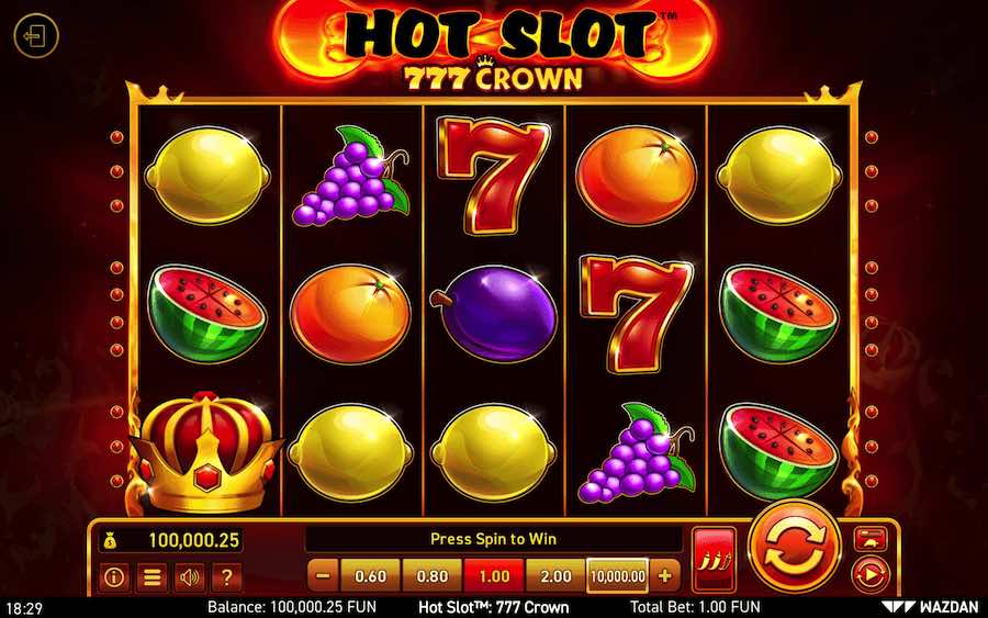 Win Up To A Maximum Of 305x Your Bet In Wazdan's Hot Slot 777 Crown Video Slot