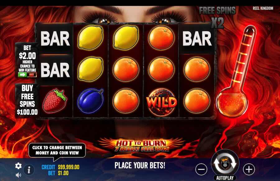 Hot To Burn 7 Deadly Free Spins Slot Base Game