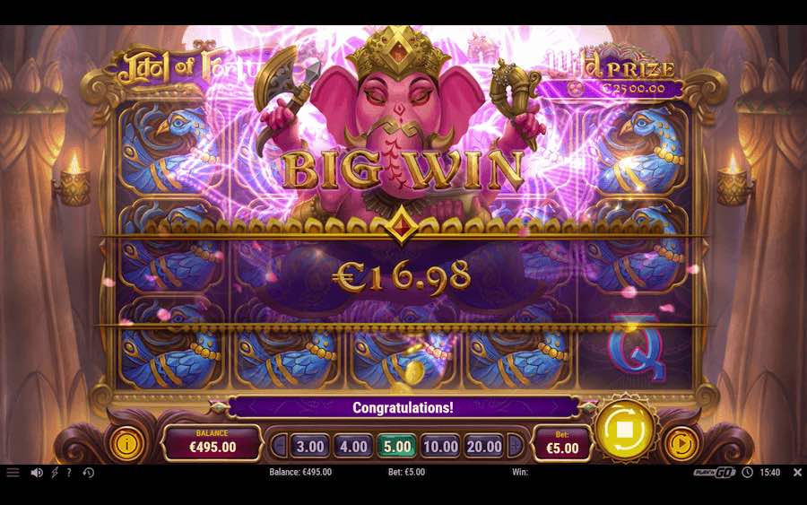 Land At Least 3 Scatter Symbols In View During The Base Game Pay On Idol Of Fortune Video Slot To Trigger The Free Spins Feature