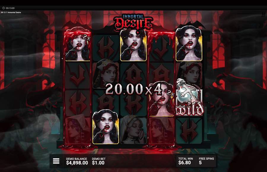 Immortal Desire Free Spins Feature 