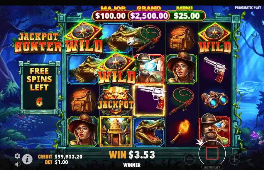 Jackpot Hunter Slot Bonus Feature