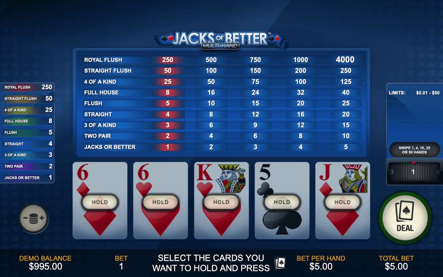 Jacks Or Better Video Poker