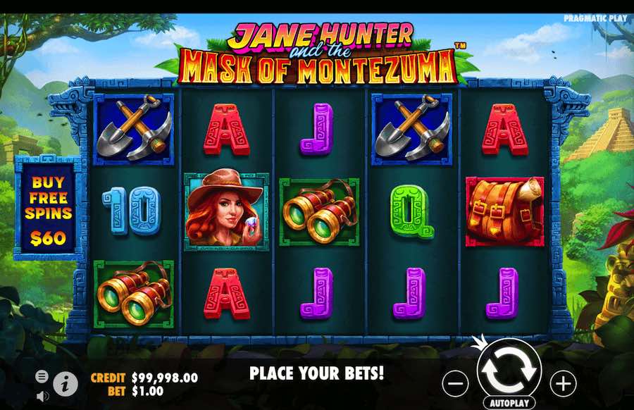 Jane Hunter And The Mask Of Montezuma Slot Base Game