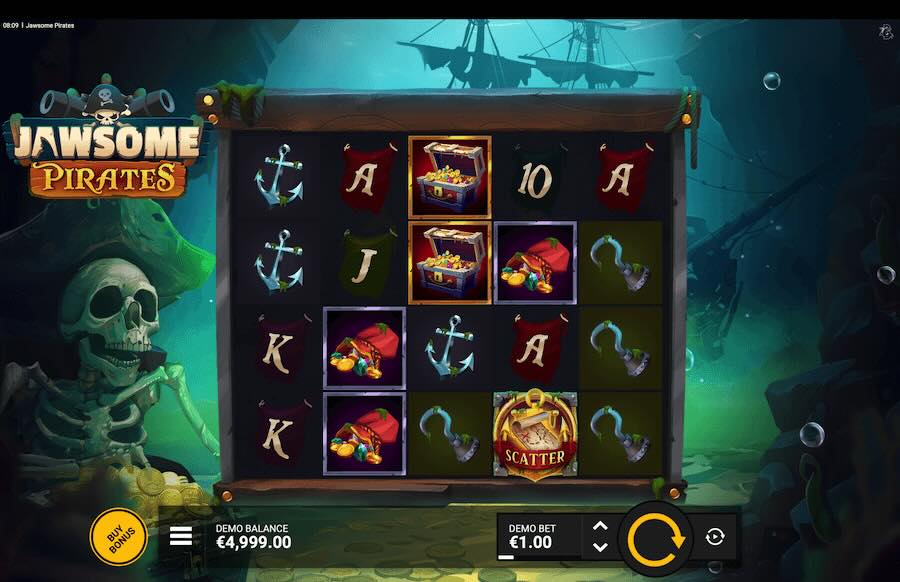 Jawsome Pirates Slot Base Game