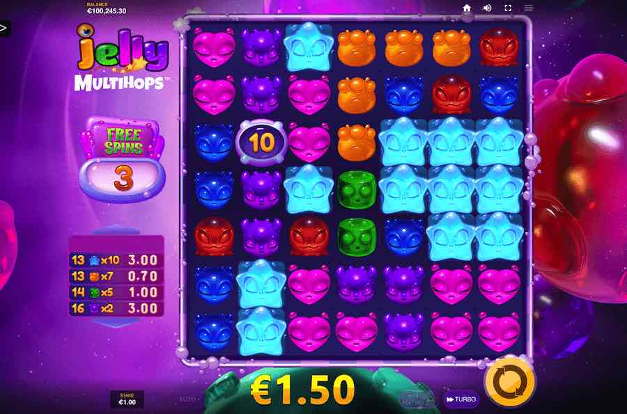 Jelly Mutlihops Slot Free Spins Feature