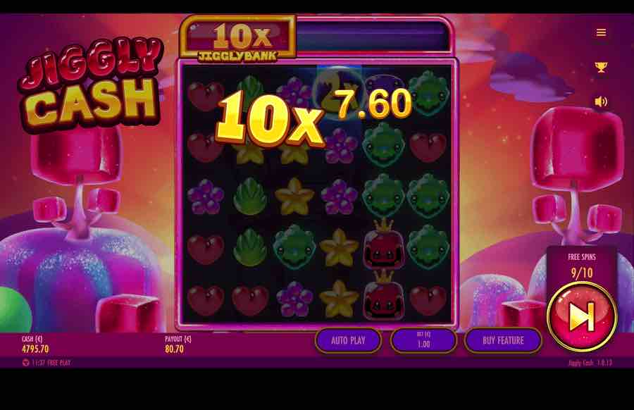 Jiggly Cash Slot Free Spins Feature