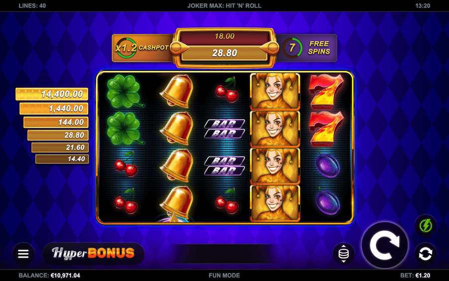 Play With 5 Reels, 40 Fixed Paylines, And Win Up To 50,000x Your Bet In Kalamba Games Joker Max Online Slot