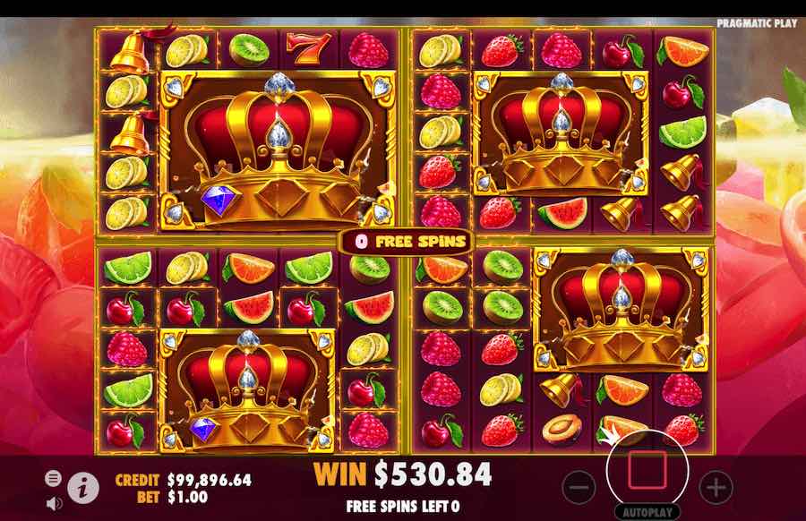 Juicy Fruits Multihold Free Spins Feature 