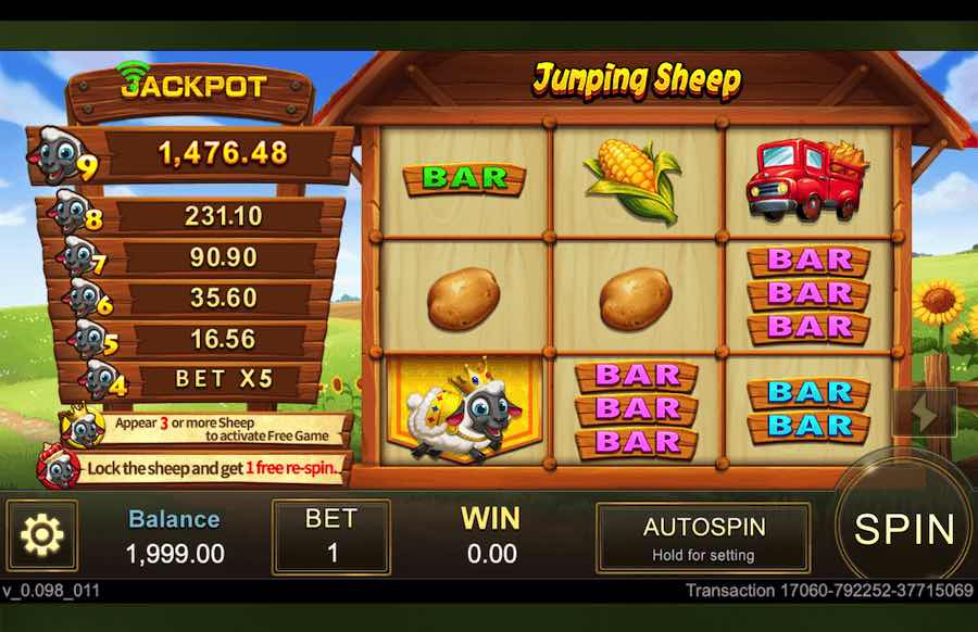 Jumping Sheep Slot Base Game