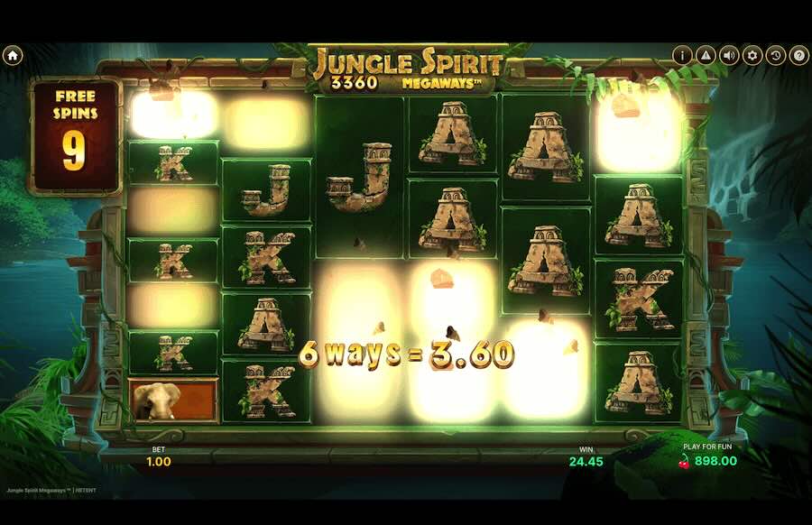 Jungle Spirit Megaways Slot Free Spins Feature