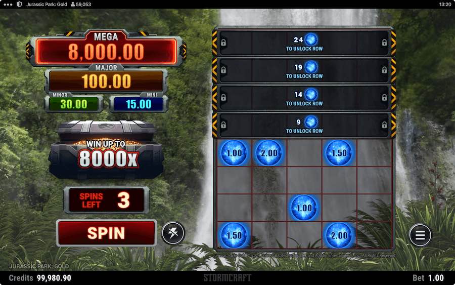 Multiple Bonus Features Can Be Triggered On Jurassic Park Gold Video Slot