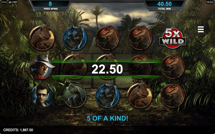 Land 3 Or More Scatter Symbols To Trigger The Free Spins Bonus On Jurassic Park Slot