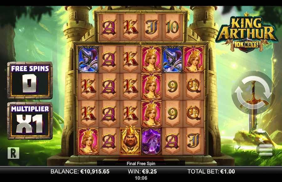 King Arthur 10k Ways Free Spins Feature 