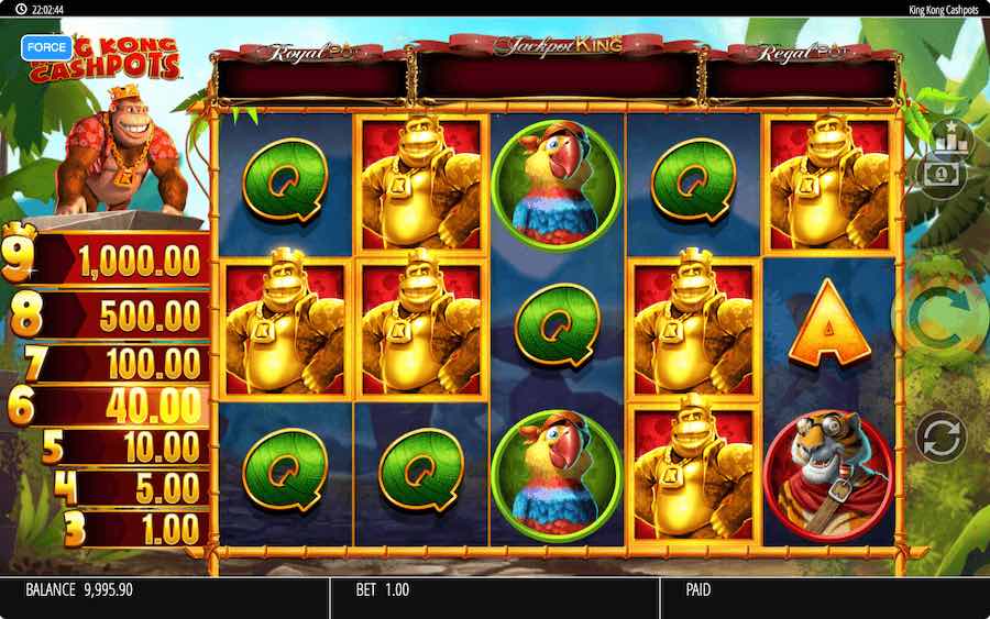 Win Up To 1000x Your Bet Through The Cashpot Feature On King Kong Cashpots Slot