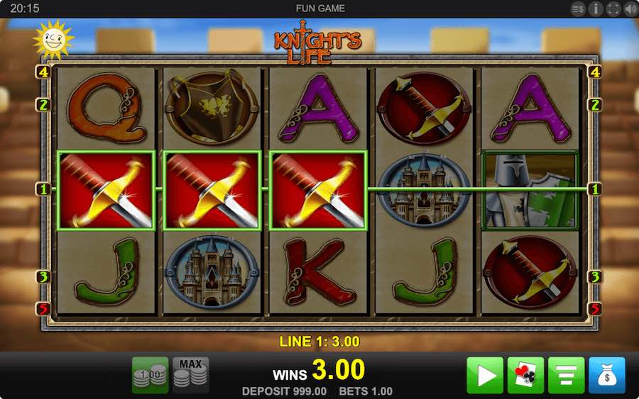 Play With 5 Fixed Paylines And An Rtp Of 95.84% In Merkur Gaming's Knights Life Slot