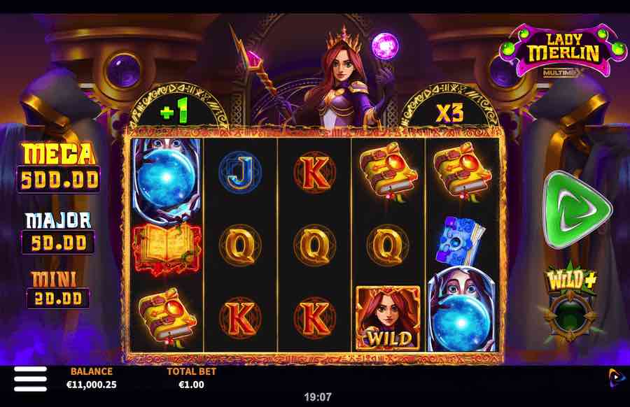 Lady Merlin Slot Base Game