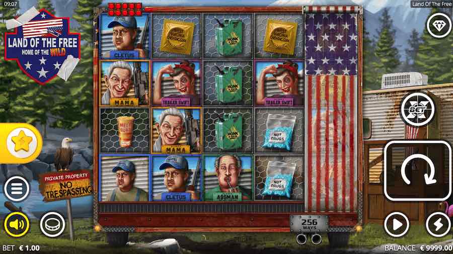 Land Of The Free Home Of The Wild Slot Base Game