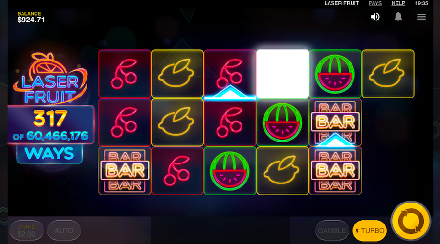 A Laser Can Appear Randomly During Your Base Game Play On Laser Fruit Slot