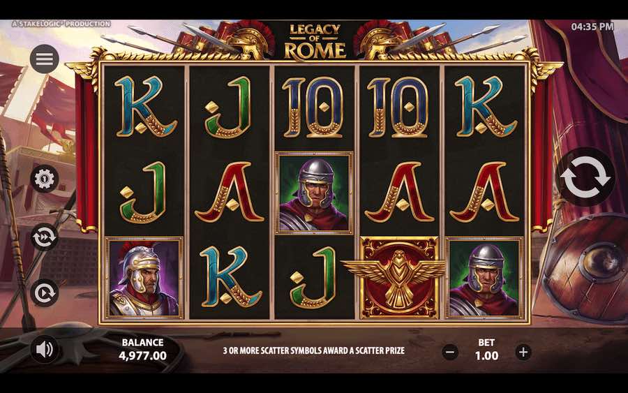 Play With 5 Reels, 10 Fixed Paylines, And Win Up To 5,000x Your Bet On Legacy Of Rome Online Slot From Game Provider Stakelogic