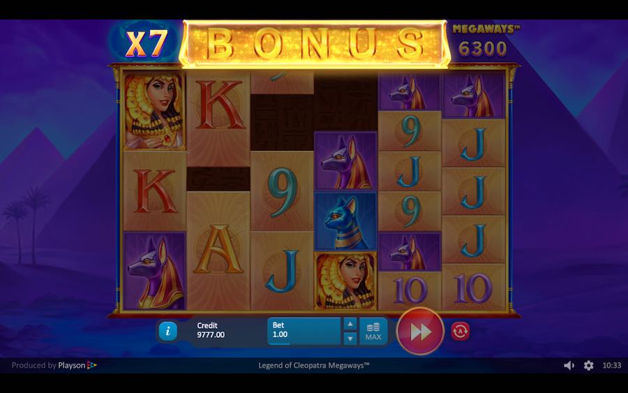 Clearing The Upper Reel Of Symbols On Legend Of Cleopatra Megaways™ Will Trigger The Free Spin Bonus