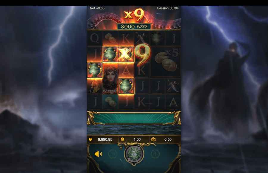 A Minimum Of 4 Scatter Symbols Are Required To Trigger The Free Spins Feature On The Legend Of Perseus Slot