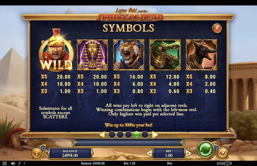 Legion Gold Sphinx of the Dead Slot