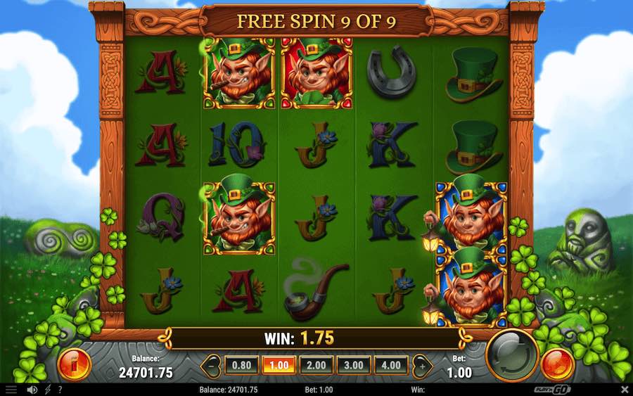 3 Scatter Symbols Landing In View During The Base Game On Leprechaun Goes Wild Video Slot Will Trigger The Free Spin Feature