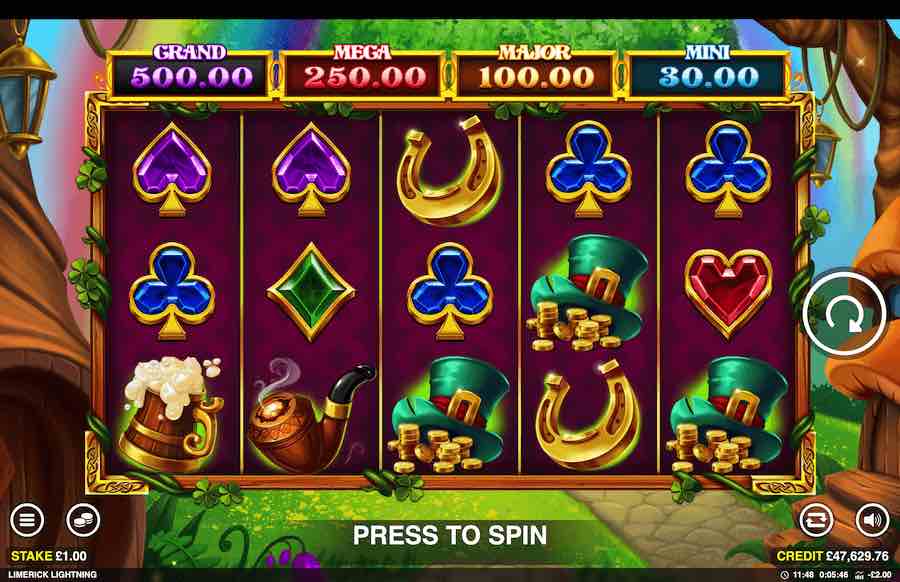 A Maximum Of 50,000x Your Stake Can Be Won When Playing The Limerick Lighting Online Slot From Provider Blueprint Gaming