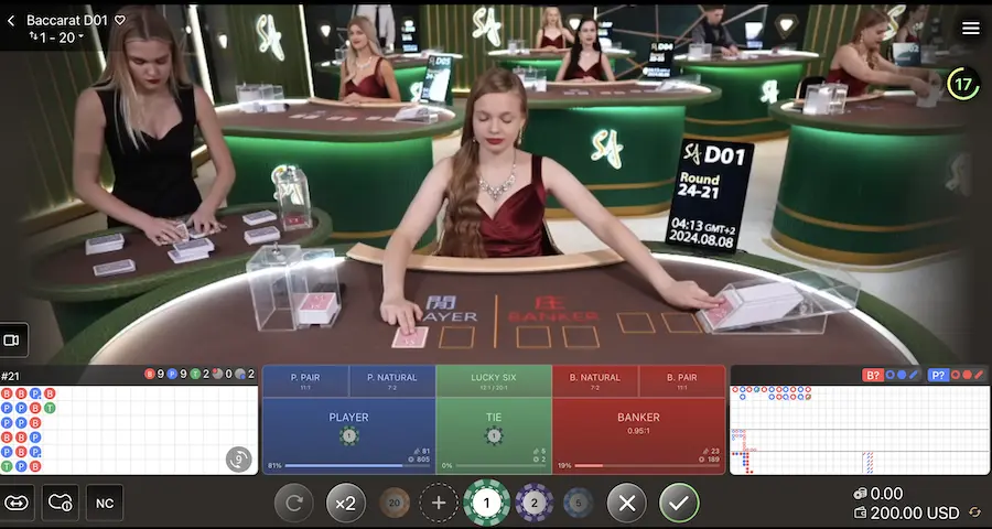 Live Baccarat Sa Gaming