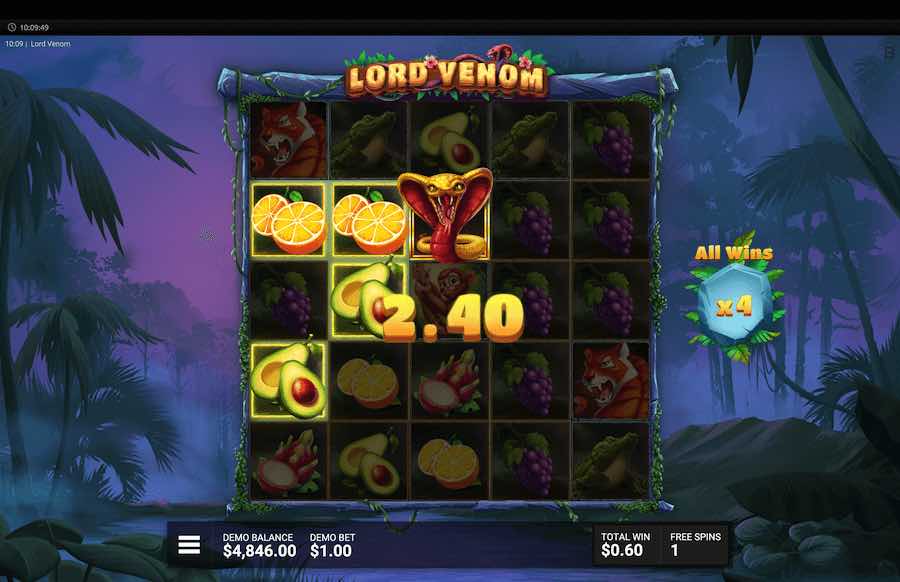 Lord Venom Slot Free Spins Feature