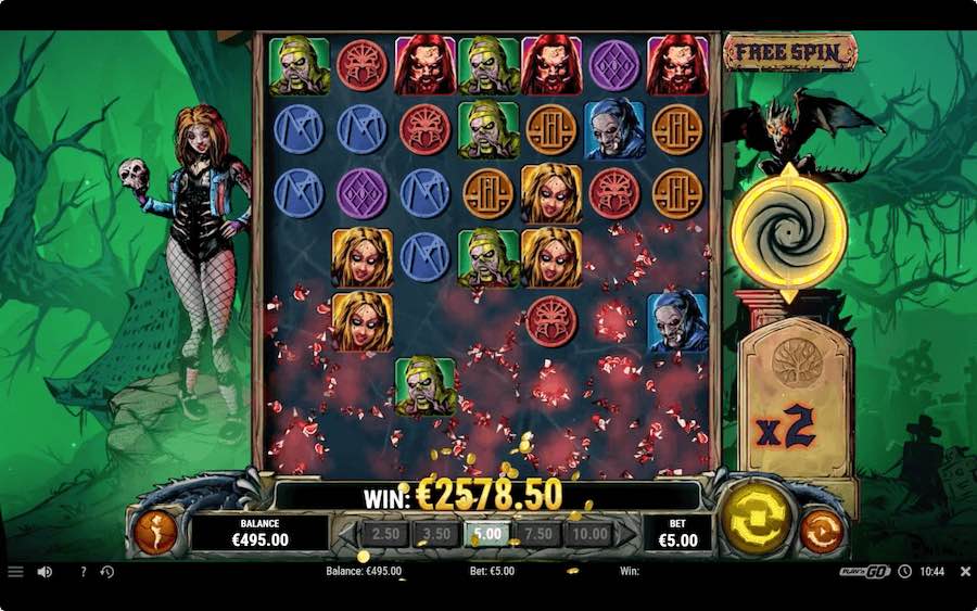 When 40 Charges Are Collected The Free Spins Feature Will Be Triggered On Lordi Reel Monsters Video Slot