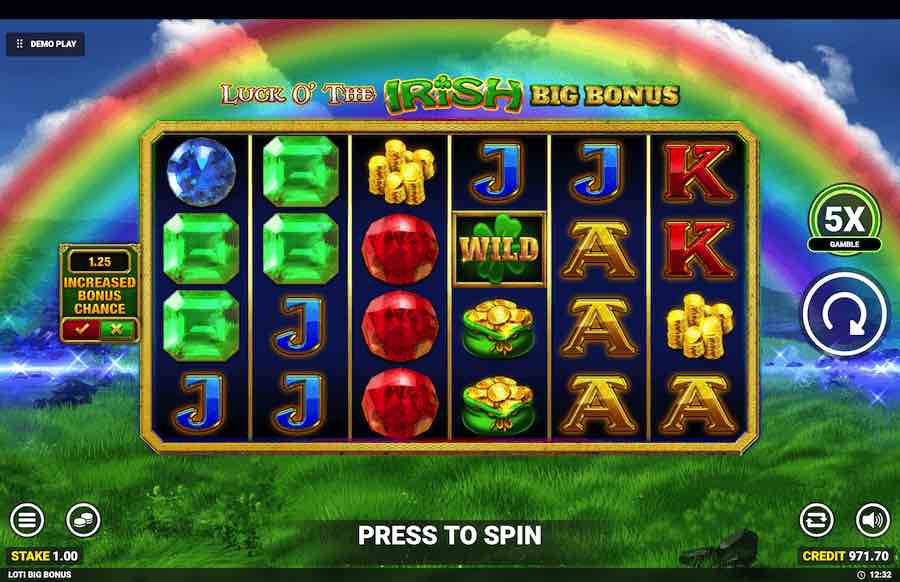 Luck O' The Irish Slot Base Game