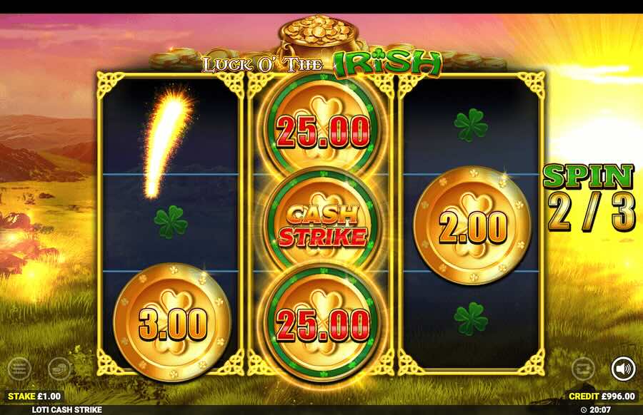 Luck O' The Irish Cash Strike Slot Bonus Feature