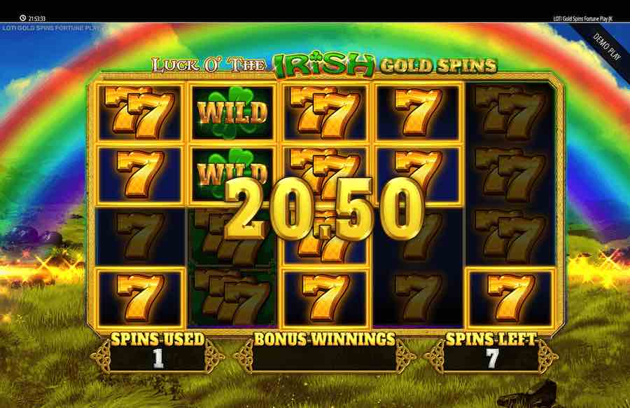 Luck O' The Irish Gold Spins Fortune Play Slot Free Spins Feature