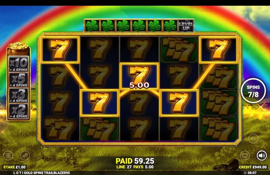 Luck O' The Irish Gold Spins Trail Blazer Slot Free Spins Feature