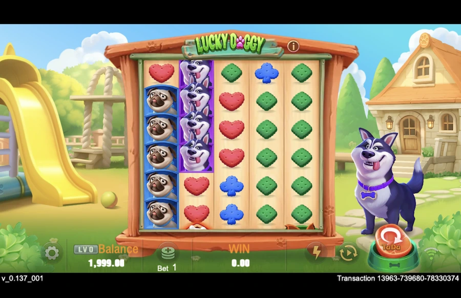 Lucky Doggy slot base game