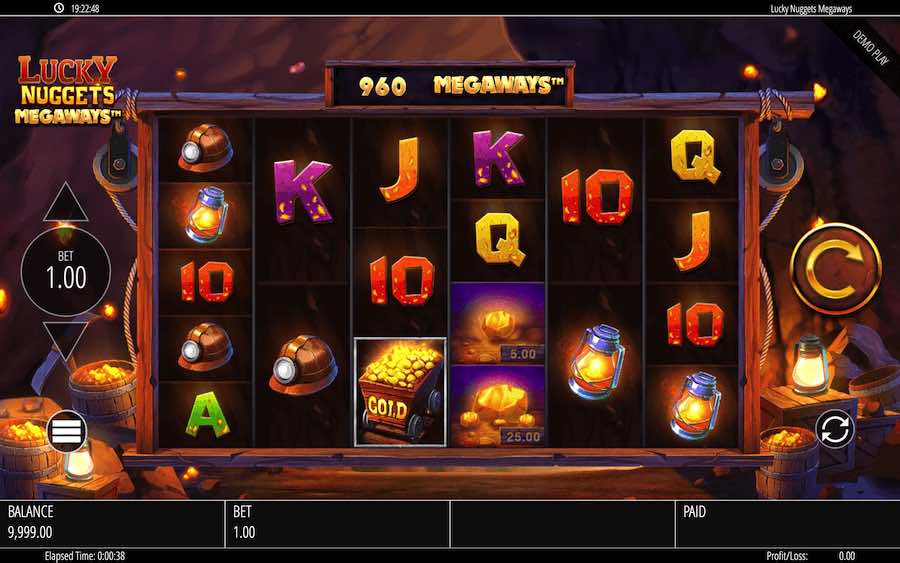 Play With 15,625 Paylines In Blueprint Gaming's Lucky Nuggets Megaways Online Slot And Win Up To 10,000x Your Bet