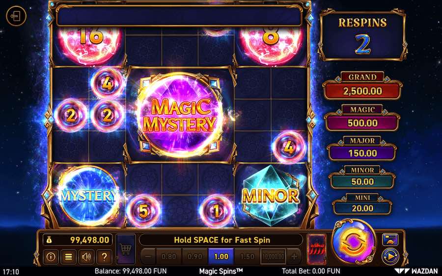 Spin At Least 6 Bonus Symbols In View On Magic Spins Video Slot To Trigger The Free Spins Feature