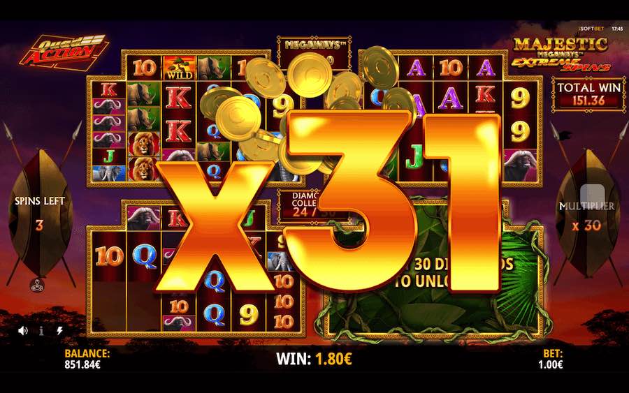 Land 4 Or More Scatter Symbols To Trigger The Free Spins Feature On Majestic Megaways 4 Extreme Video Slot